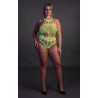 Ouch! Glow Body à encolure grecque Vert Fluo